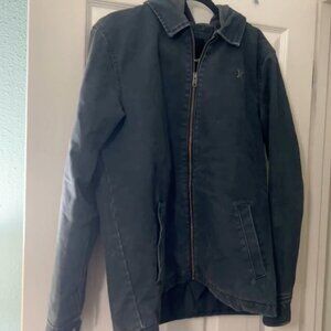 Hurley Hooded Canvas Jacket Black/Grey